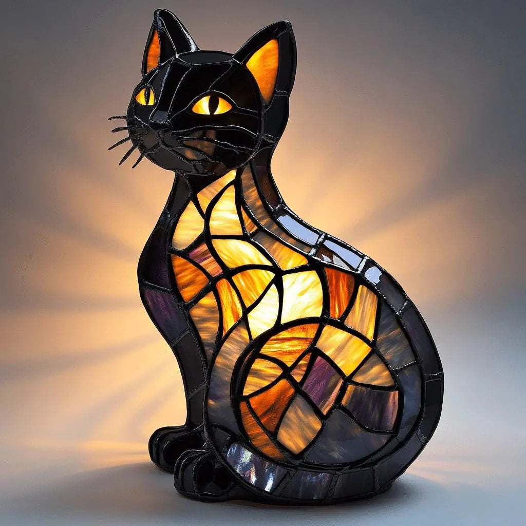 Colorful Cat Table Lamp Soft Home Decor Light - SweetyGem