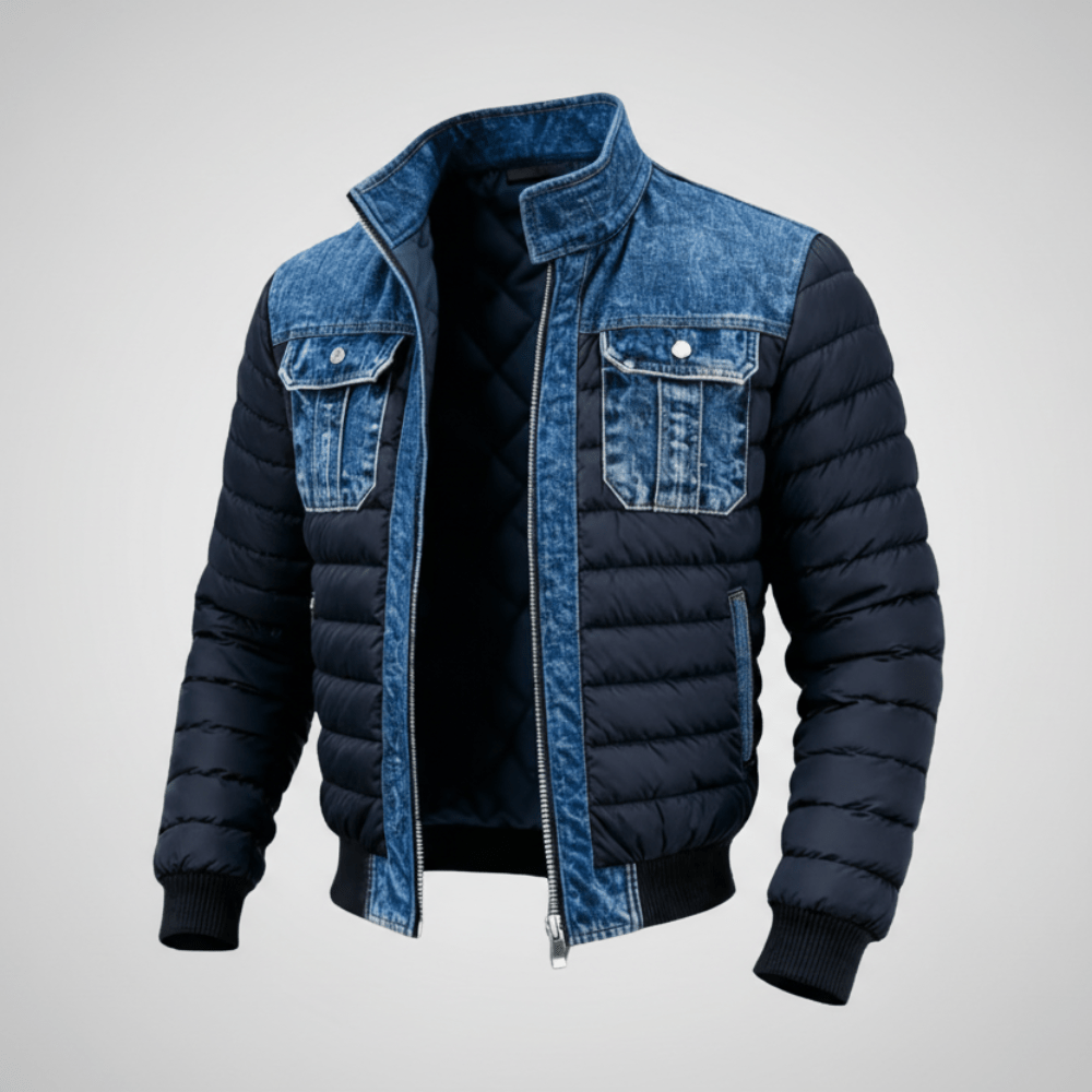 Casual Quilted Jean Jacket for Spring Fall - SweetyGem