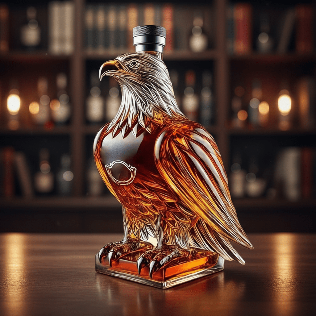 Luxury Whiskey Decanter Eagle Shape Glass Bottle - SweetyGem