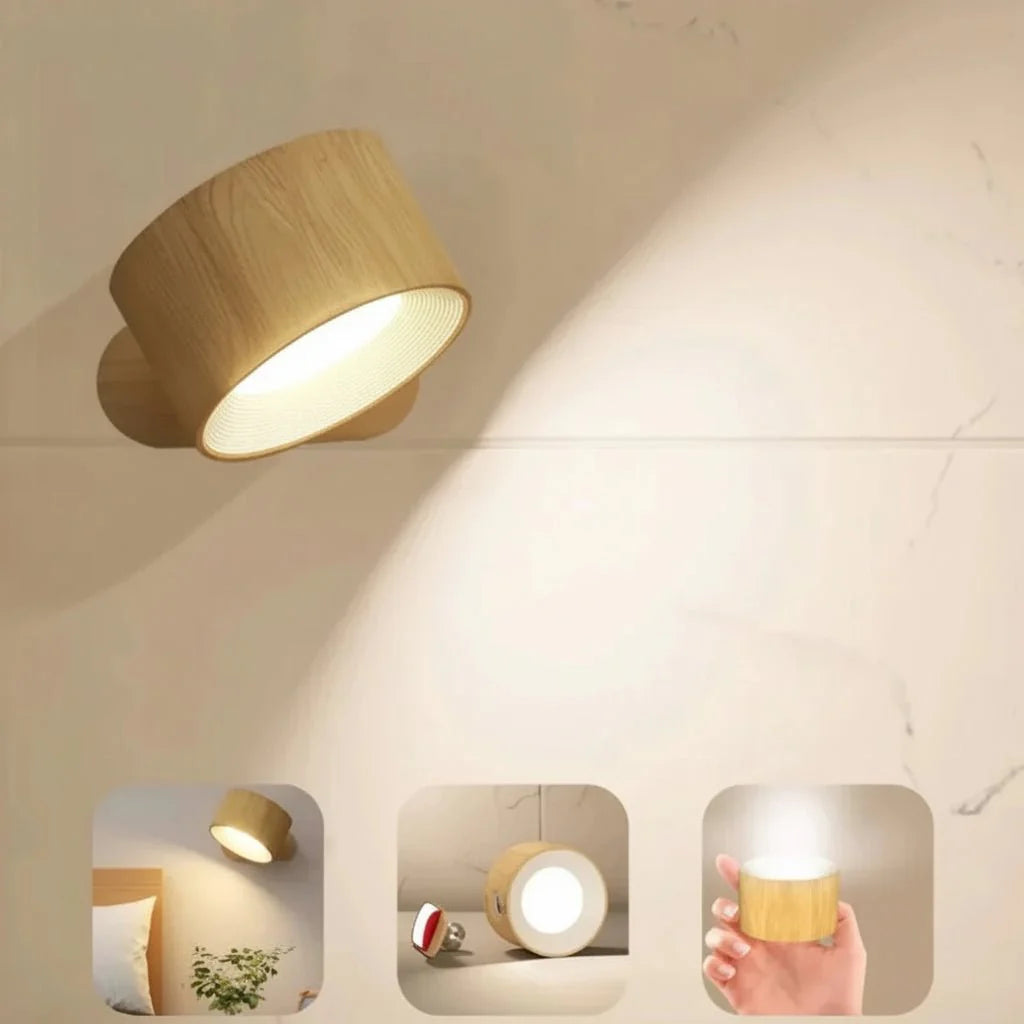 Adjustable LED Cordless Wall Light with Dimmer
