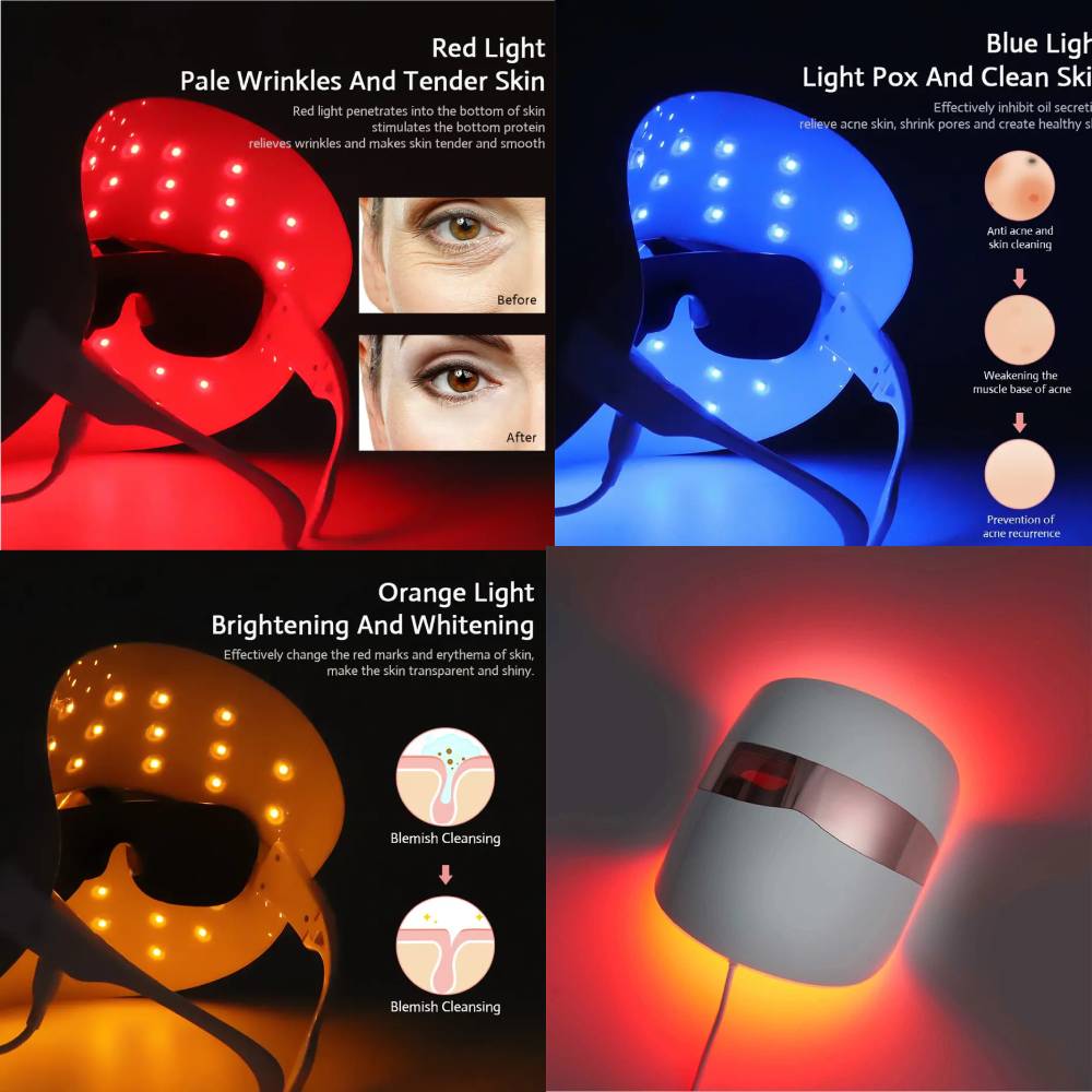 3 Colors Led Light Therapy Mask