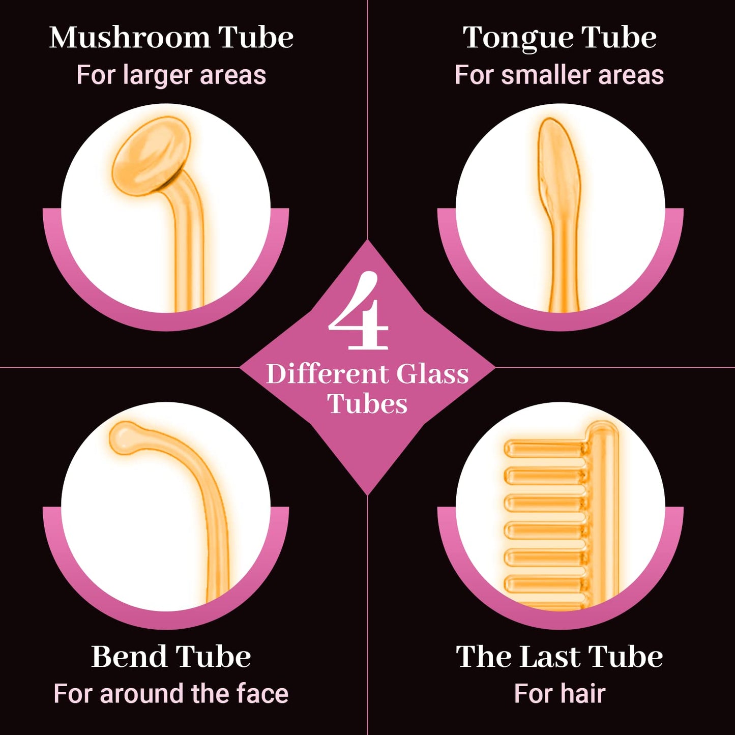 4 in 1 High Frequency Wand for Skin & Hair Care
