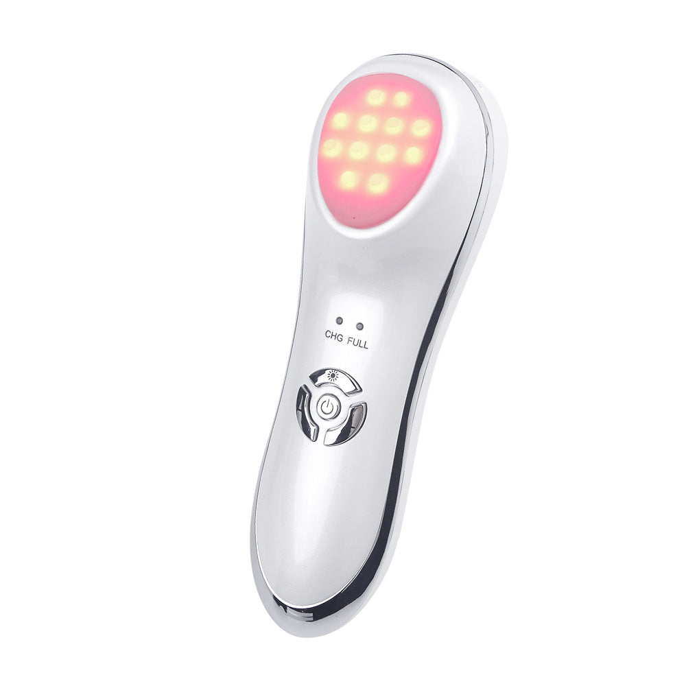 6 in 1 LED Photon Therapy Beauty Device Anti-aging-Ultrasonic Vibration Facial Massager