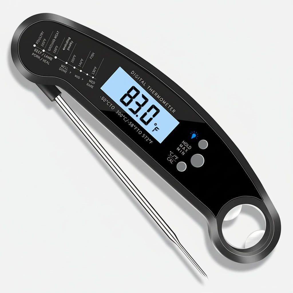 Accurate Instant Read BBQ Meat Thermometer Waterproof Grill Probe