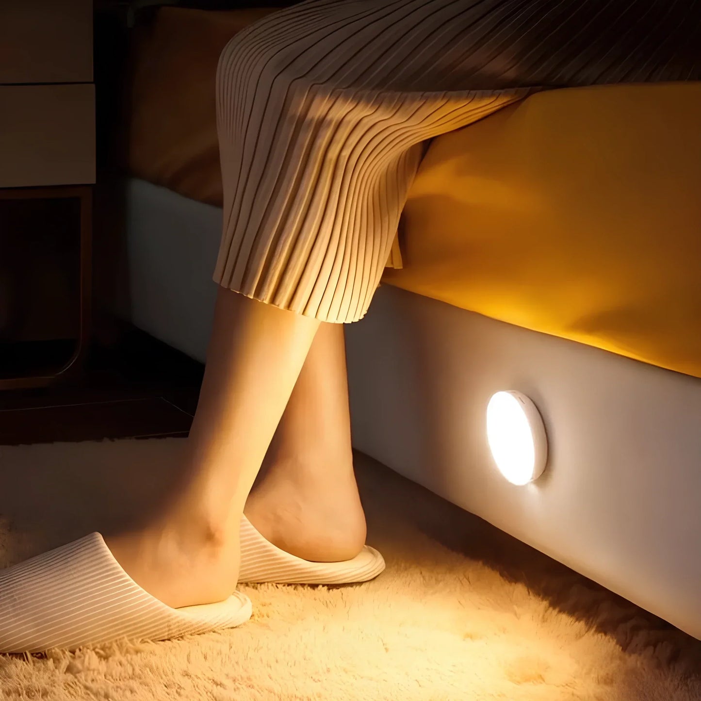 Wireless Motion LED Night Light USB Rechargeable Home - SweetyGem