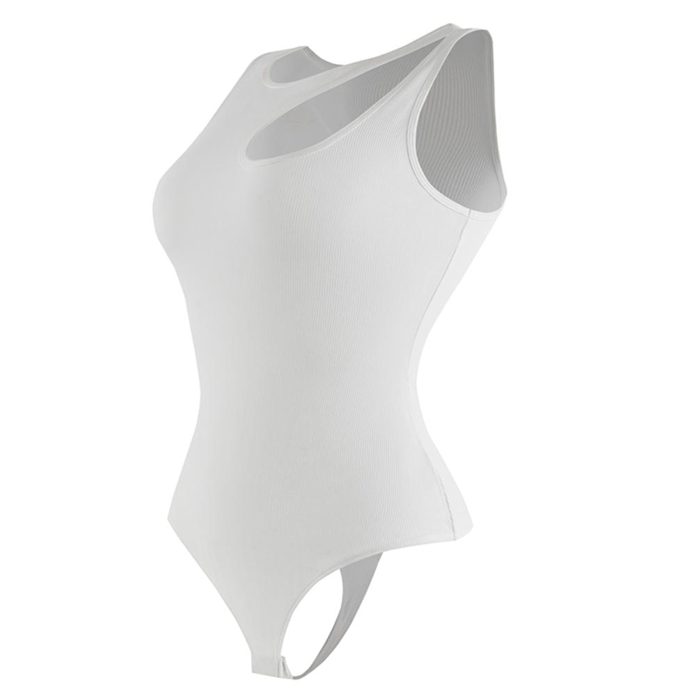 Asymmetrical Sleeveless Cut-Out Tank Top Bodysuit