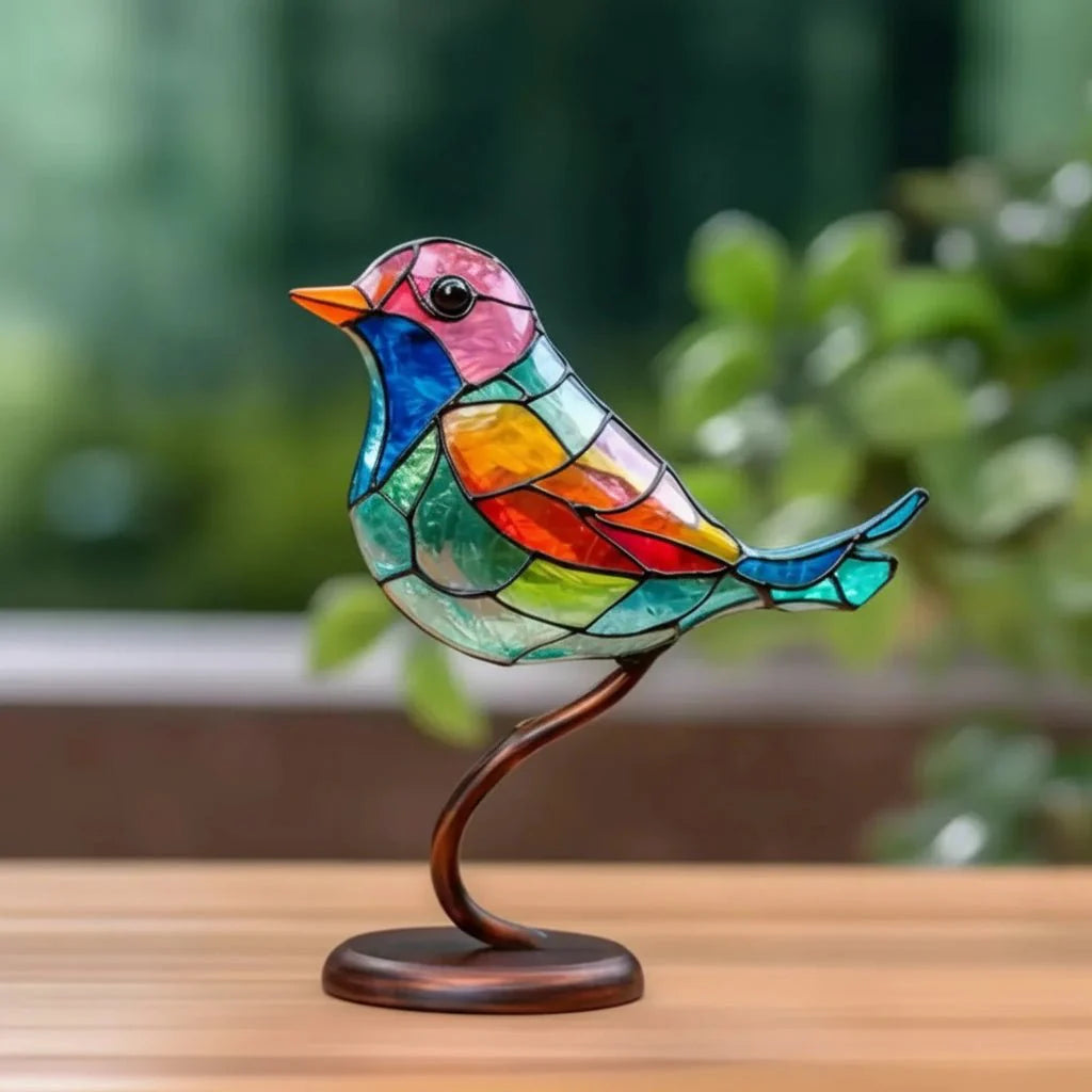 Vibrant Garden Bird Figurine Outdoor Decor