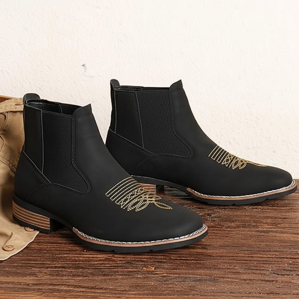 Comfortable Low Heel Synthetic Ankle Boots