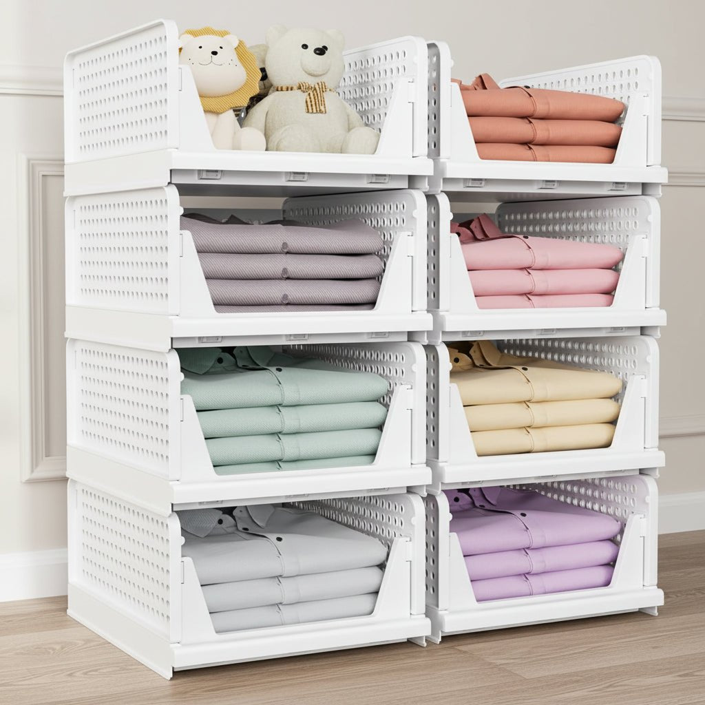 Collapsible Closet Storage Containers Strong Shelf Organizers Home