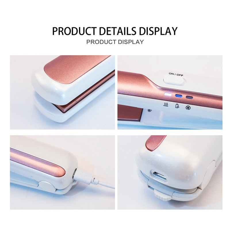 Cordless Hair Straightener-Mini Portable USB Rechargeable Flat Iron