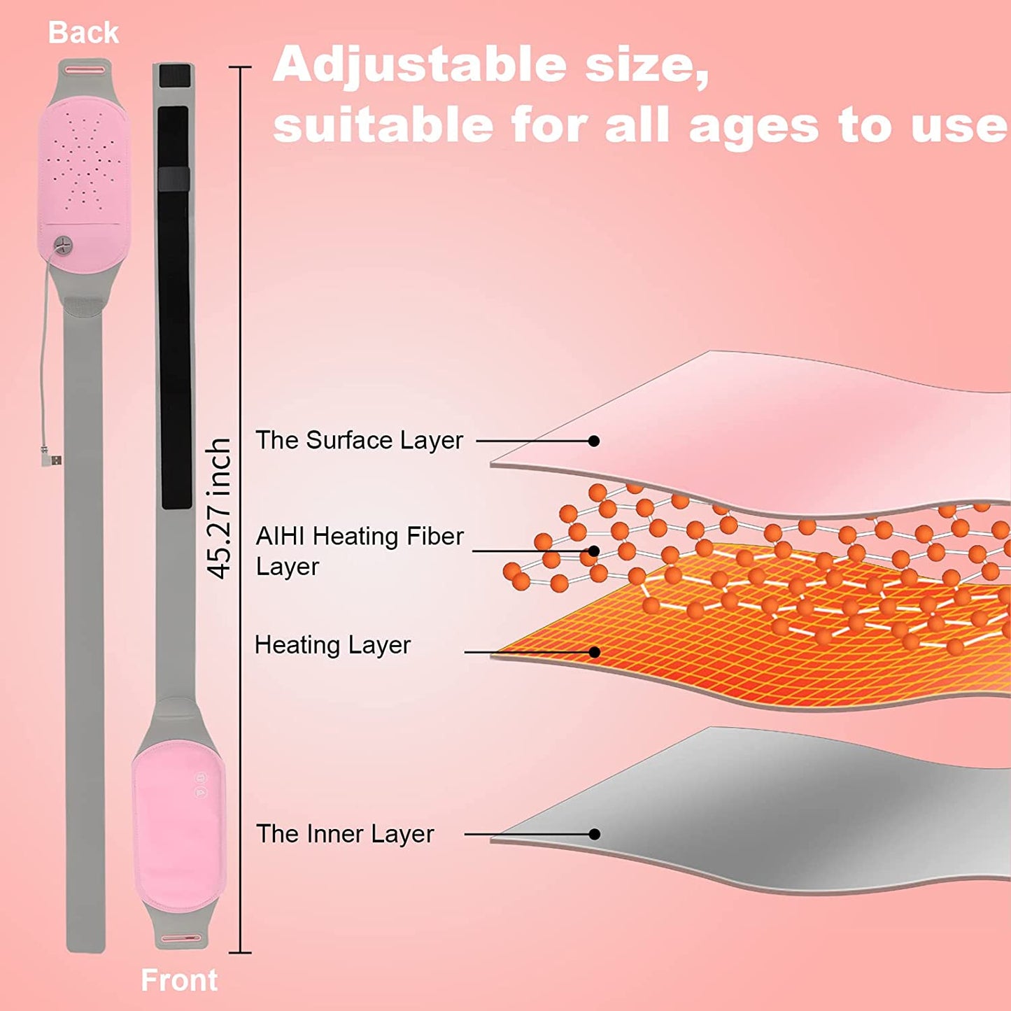 Electric Cordless Heating Pad for Period Pain