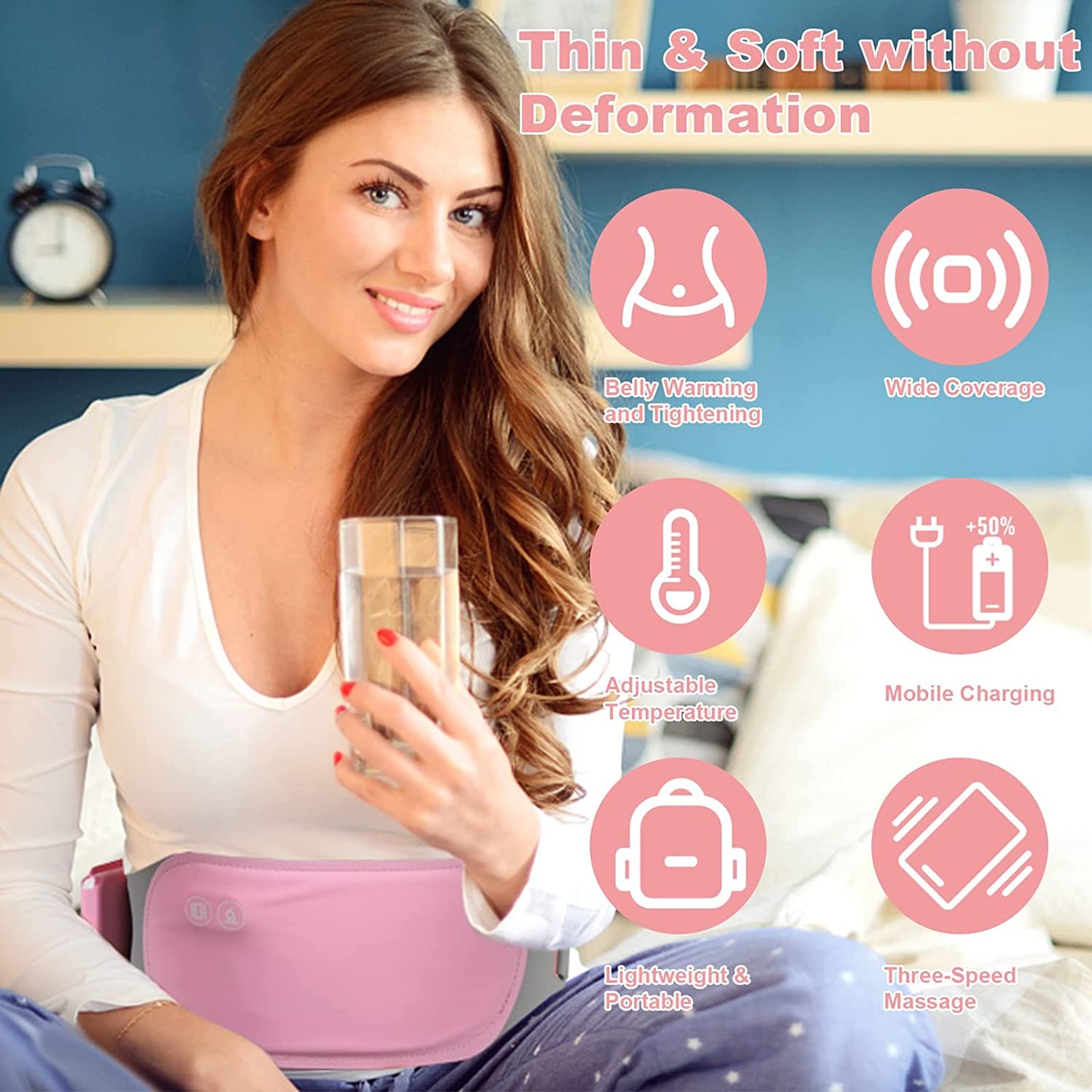 Electric Cordless Heating Pad for Period Pain