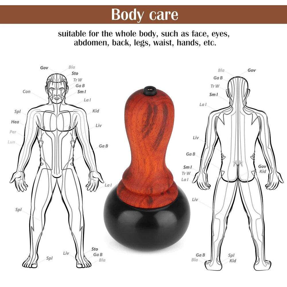Electric hot stone massage device - GuaSha face body heating massager