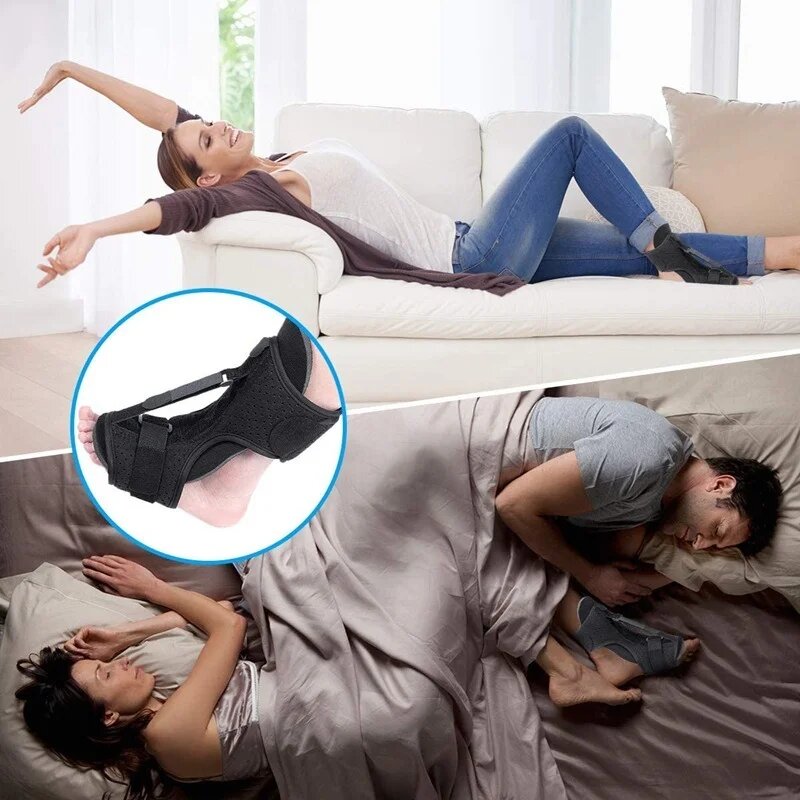 Flexible Dorsal Night Splint with Adjustable Plantar Drop Orthotic Brace
