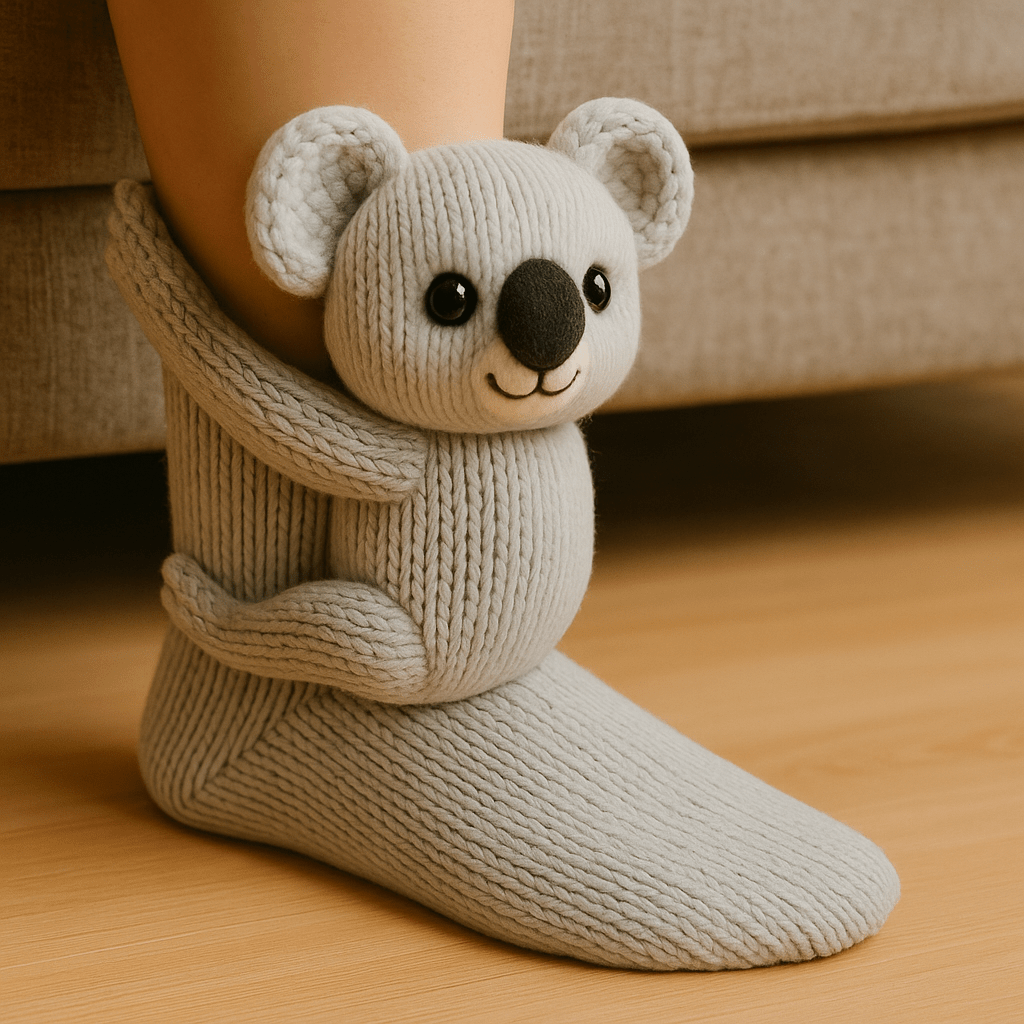 Warm Fuzzy Non-Slip Animal Socks
