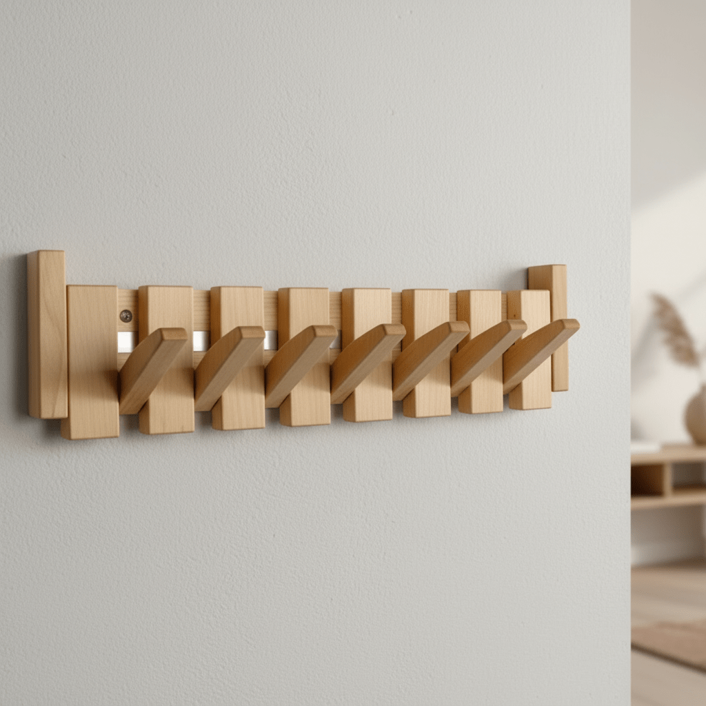 Rustic Wood Coat Hook Traditional Entryway Hanger