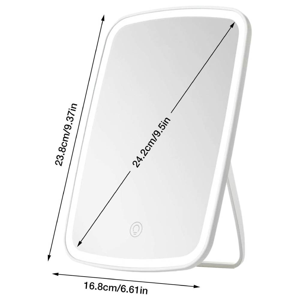 Makeup Mirror with LED and Portable Stand