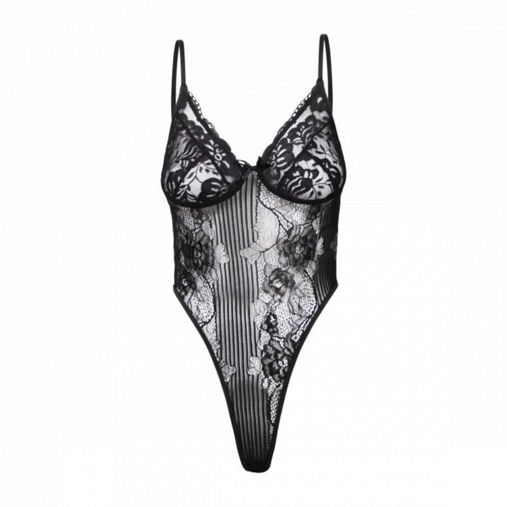 Lace Bodysuit With Built-In Bra Shapewear