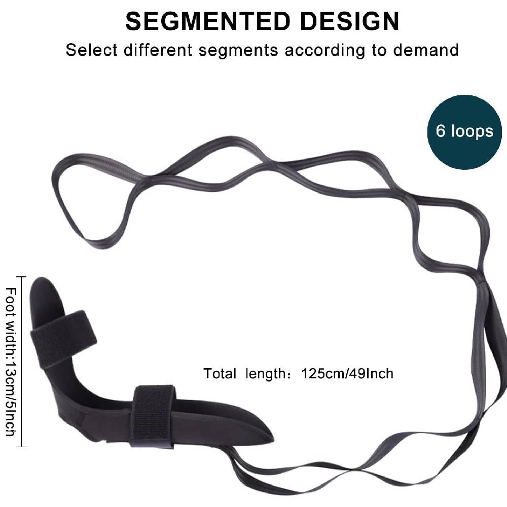 Leg and Calf Stretching Strap for Yoga with Adjustable Buckles
