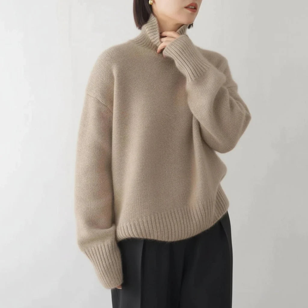 Cozy Women's Thick Crew Neck Winter Sweater