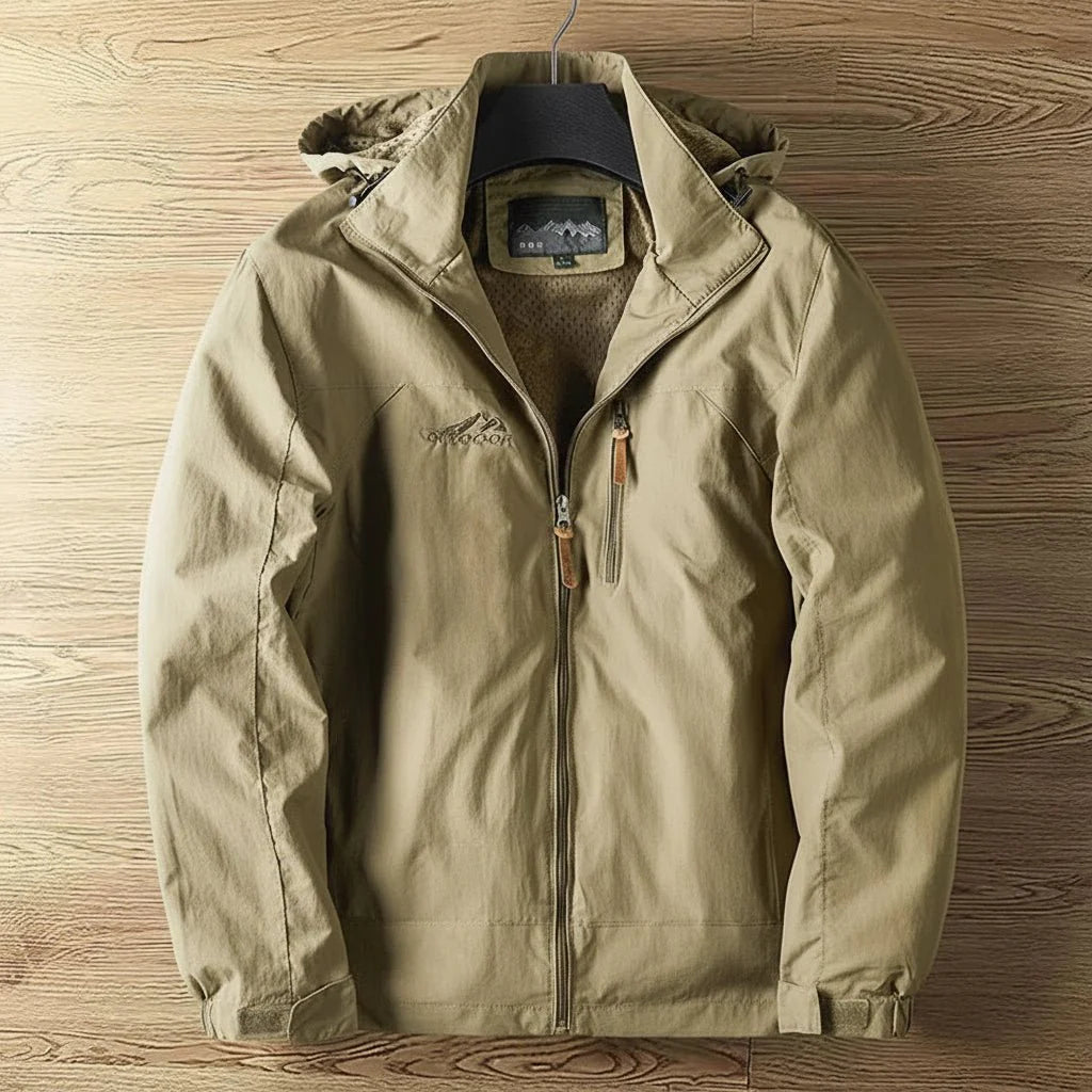 Waterproof Mens Hoodie Zip Up Outdoor Jacket