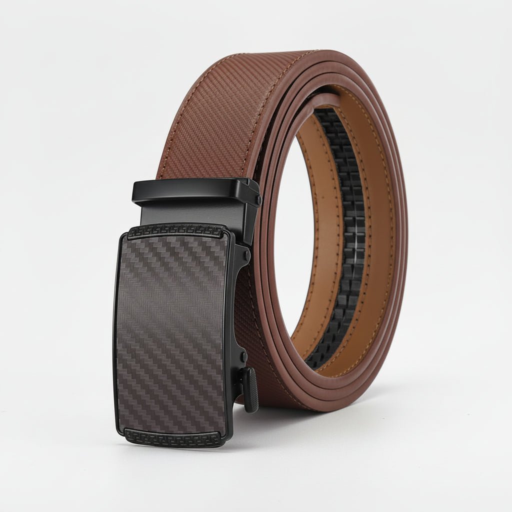 Flexible Genuine Leather Belt Easy Fit Buckle Design