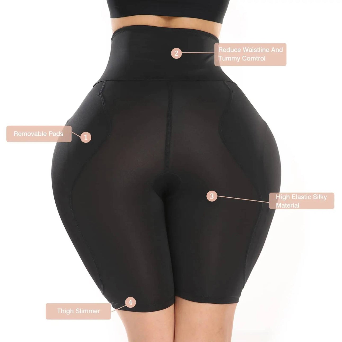 Women Padded Hips - Body Shaper Pants - Tummy Control Pants