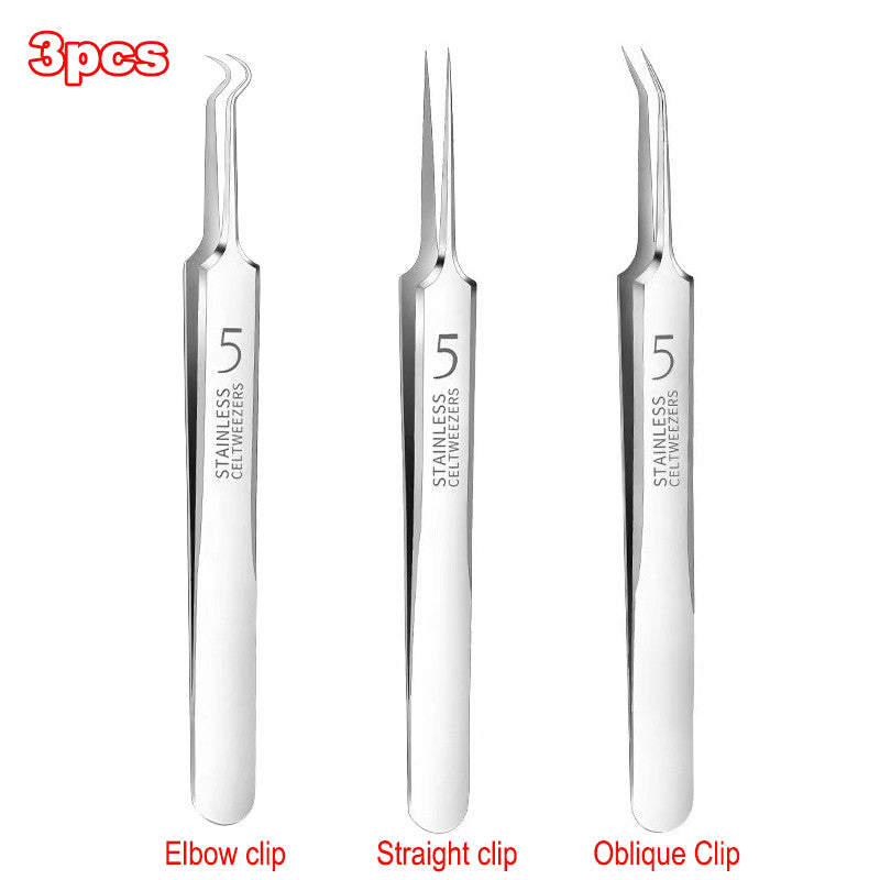 Professional Stainless Steel Blackhead Removal Tools Ultra-fine Tweezers