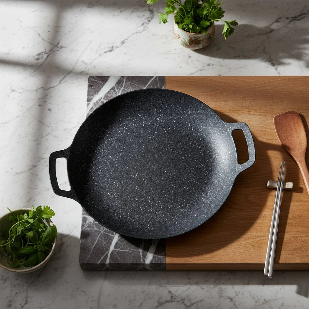 Easy Nonstick Stone Frying Pan for Indoor Grilling - SweetyGem