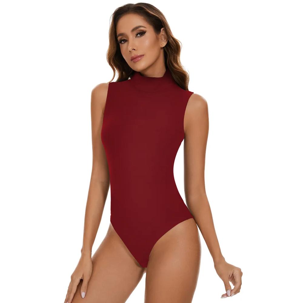 Women's High Neck Sleeveless Shapewear Bodysuit
