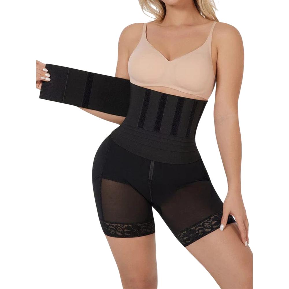 Sheer Mesh Middle Waist Slimming Shapewear Short