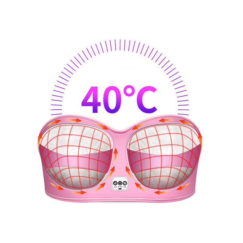 Smart Heated Bra Breast Massager Electronic Vibration Chest Massager