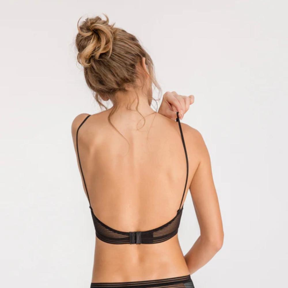 Soft Push-Up Invisible Low Back Bra for Women