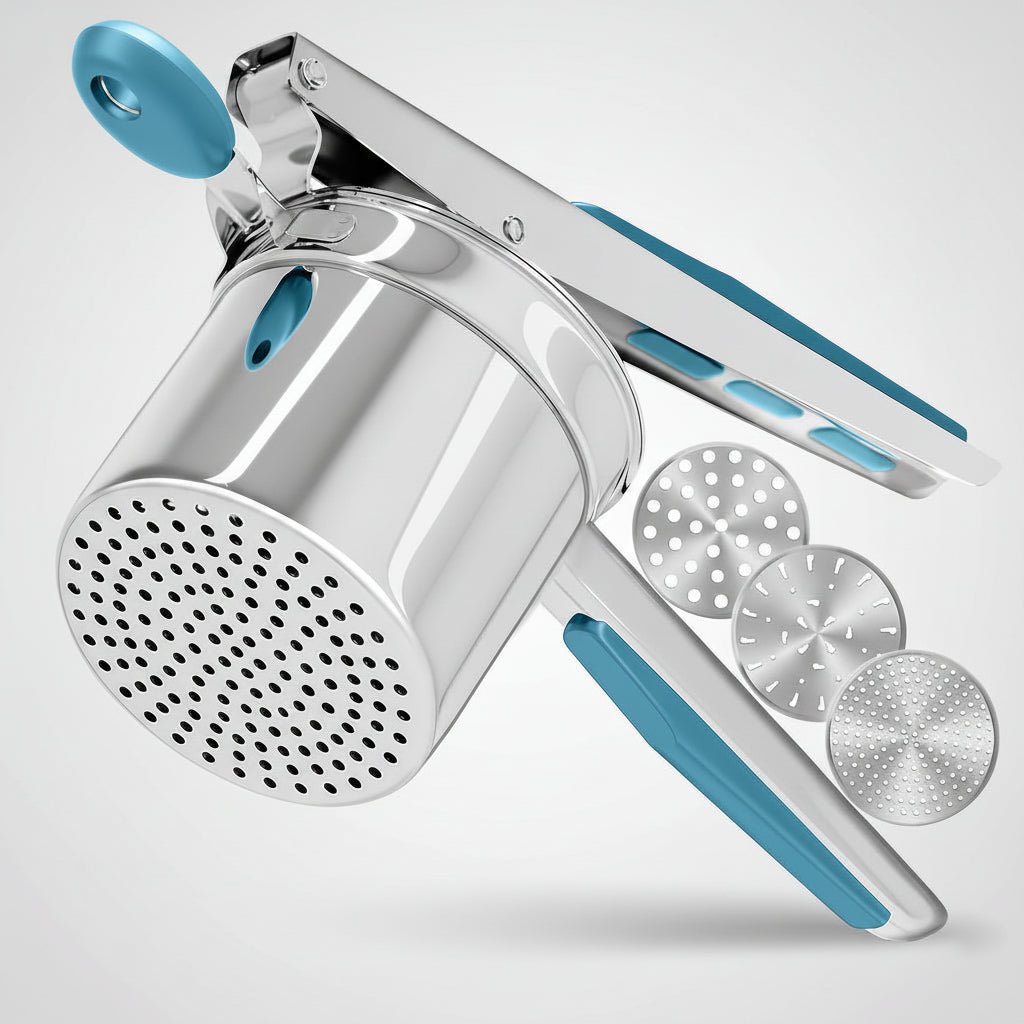 Premium Potato Ricer with 3 Interchangeable Discs
