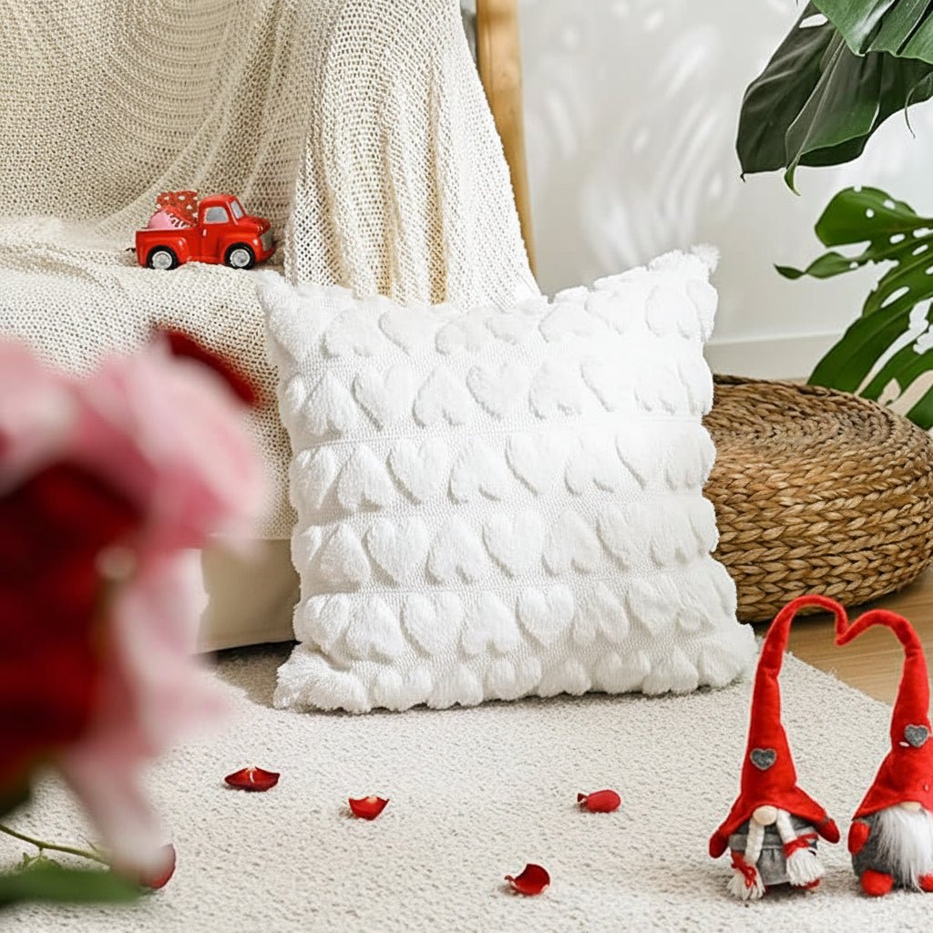 Romantic Heart Print Pillow Covers