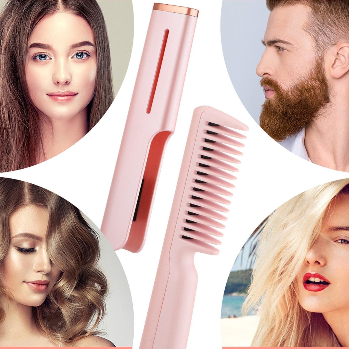 USB Hair Straightening Brush