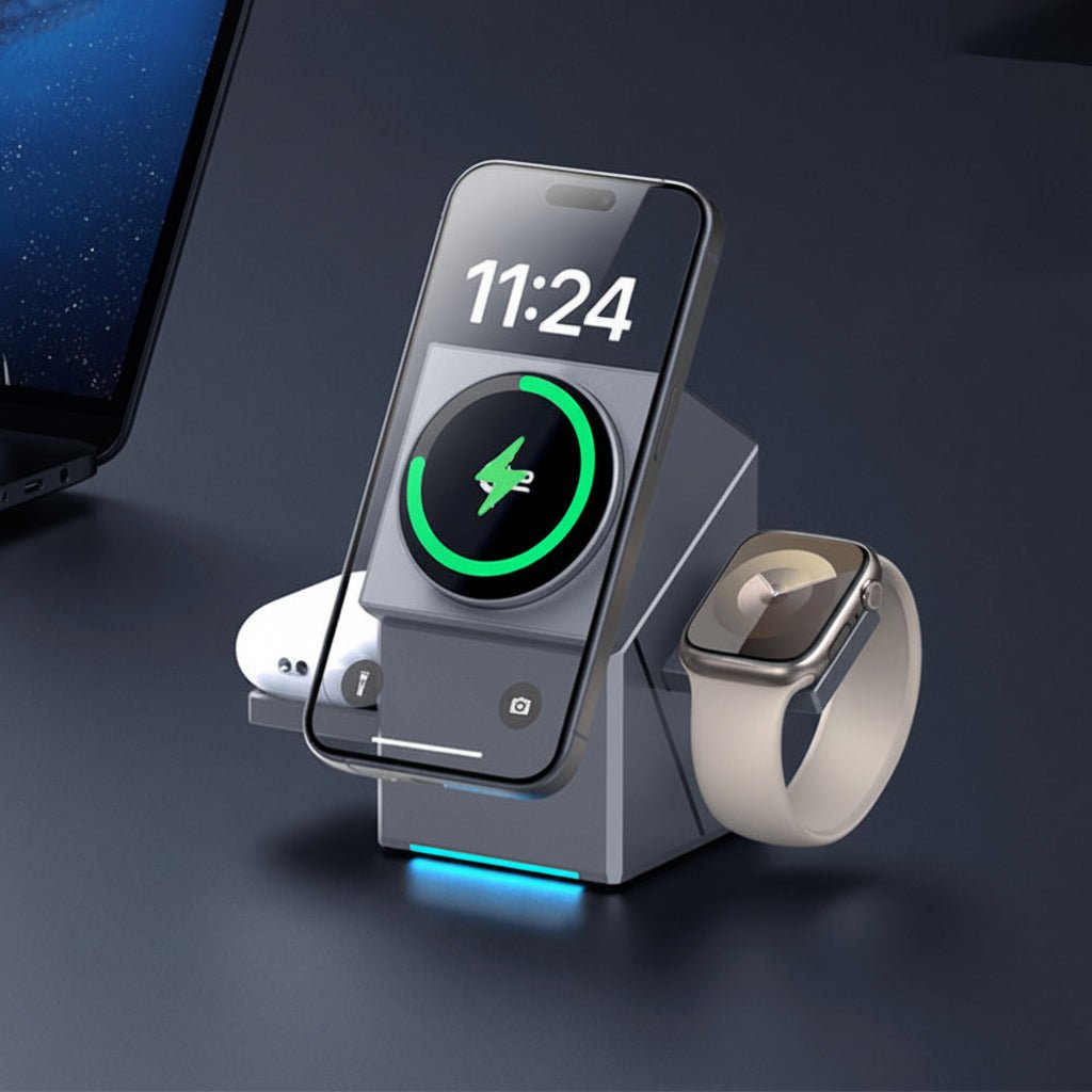 Compact Portable Charging Pad for Phones Watches Earbuds - SweetyGem