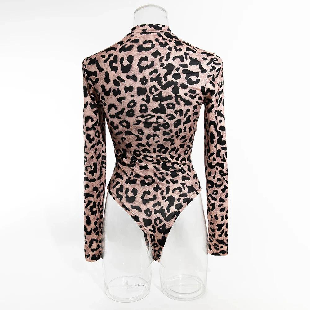 Leopard Shapewear Women Body Shaper Jumpsuit Thong