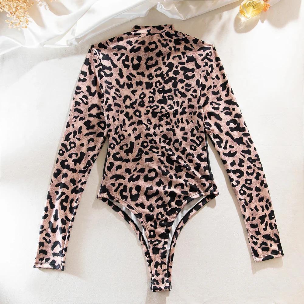 Leopard Shapewear Women Body Shaper Jumpsuit Thong