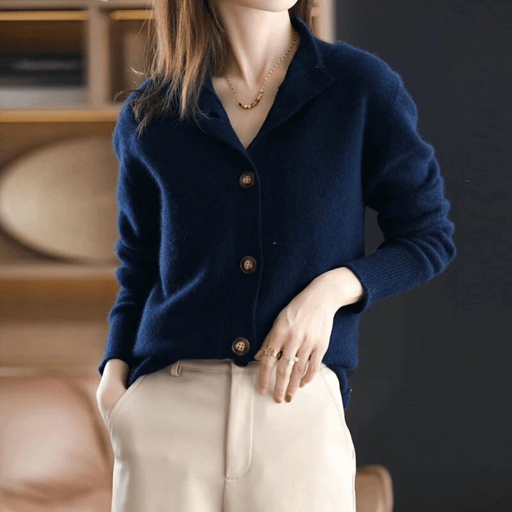 Soft Women's Knit Button Sweater for Fall