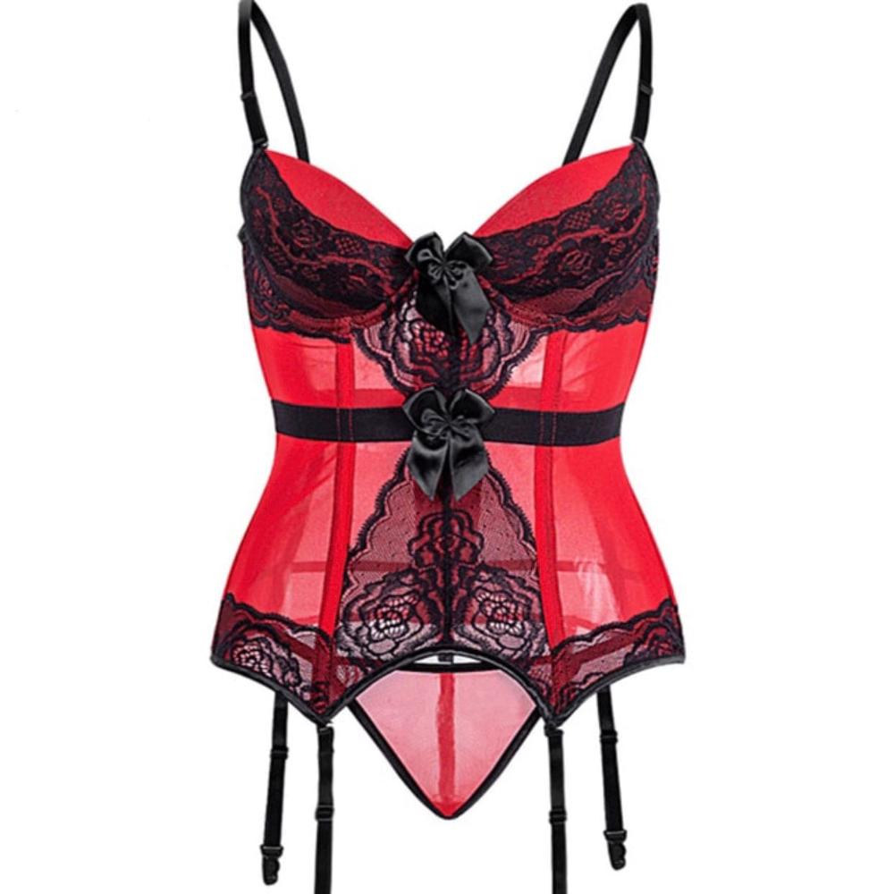 Women's Lace Corset Top Bustier Bodyshaper