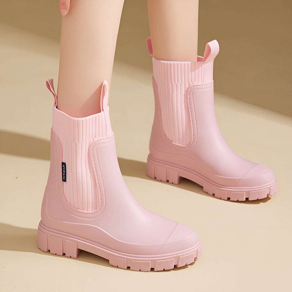 Ladies Waterproof Ankle Boots Non Slip Sole Chelsea Style