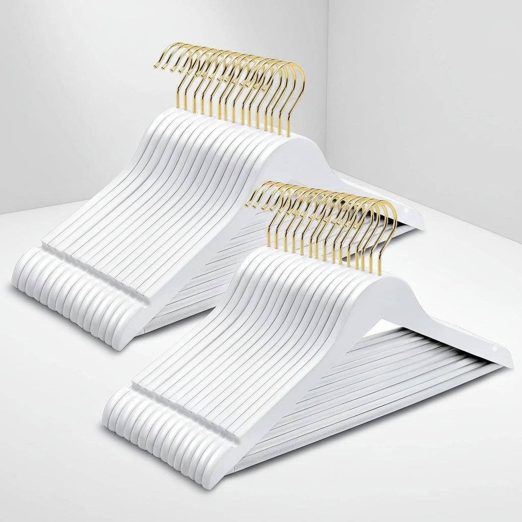 Durable Closet Hangers with Chrome Hooks 20 Pack
