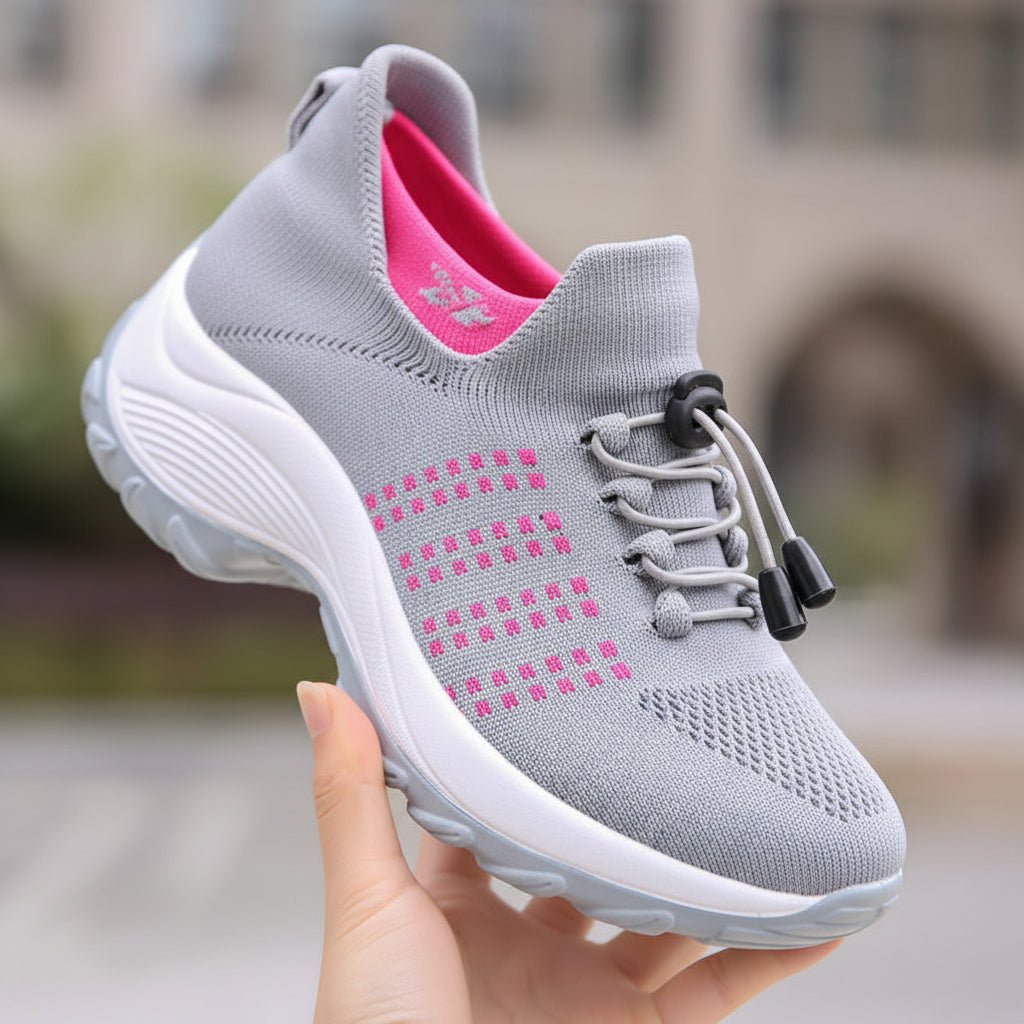 Soft Lightweight Womens Walking Shoes Non Slip Arch Support