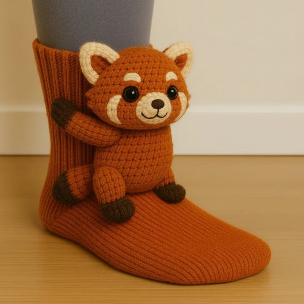 Cozy Animal Sock Slippers Soft Warm Grippy Footwear