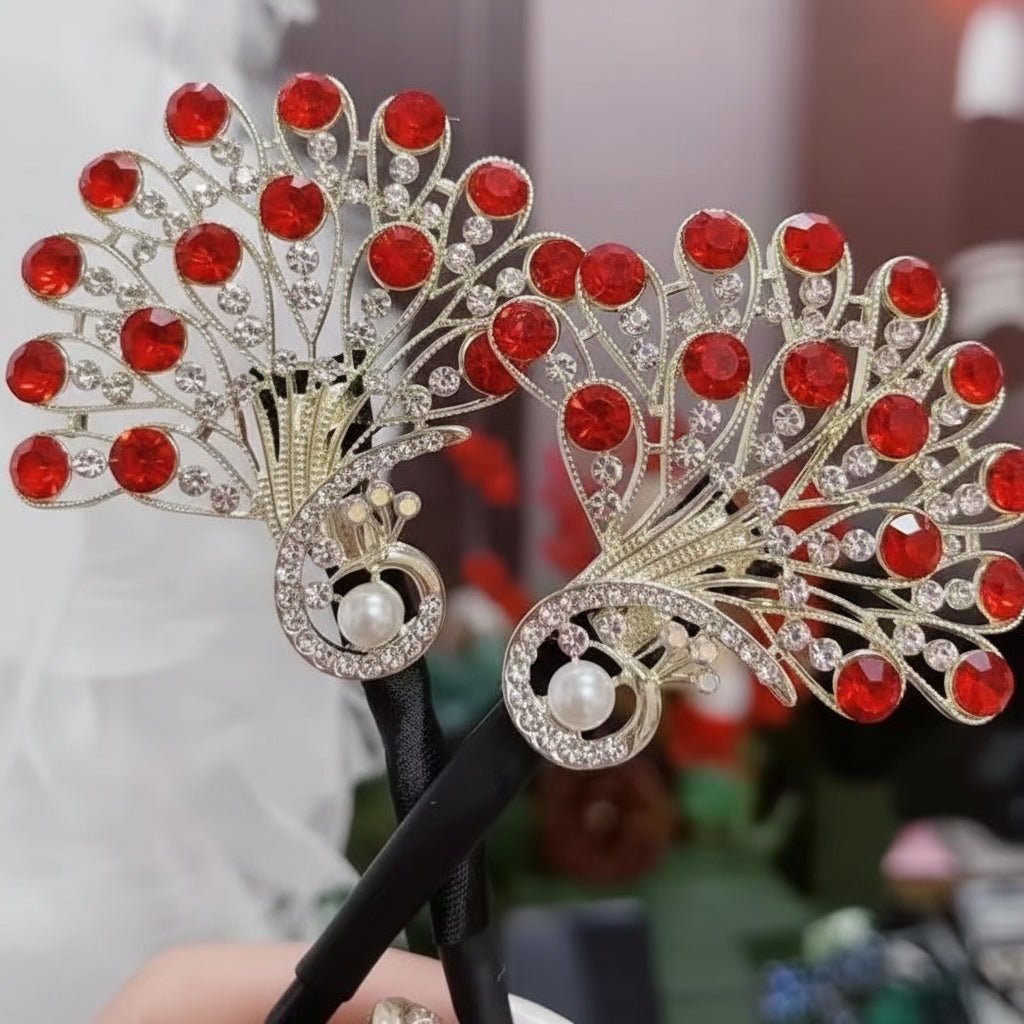 Beautiful Crystal Hair Bun Clip Accessory