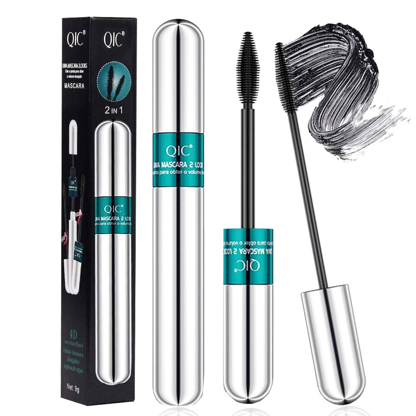 2 In 1 4d Silk Fiber Lash Mascara Waterproof