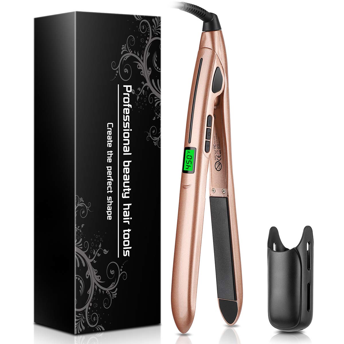 Electric Hair Straightener and Curling Ceramic Flat Iron