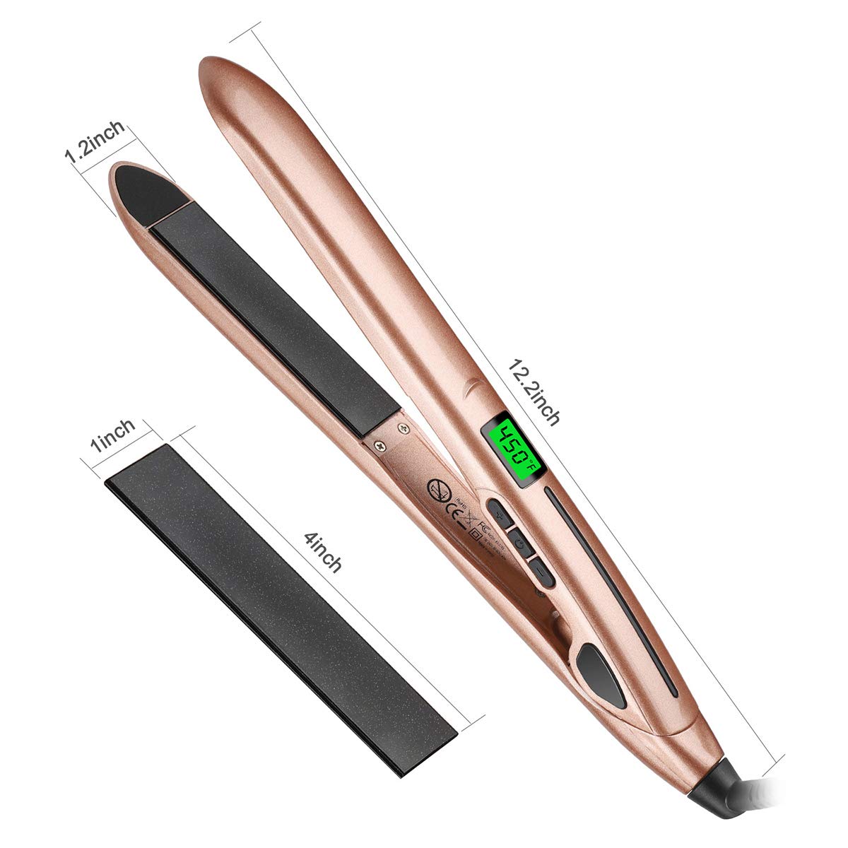 Electric Hair Straightener and Curling Ceramic Flat Iron