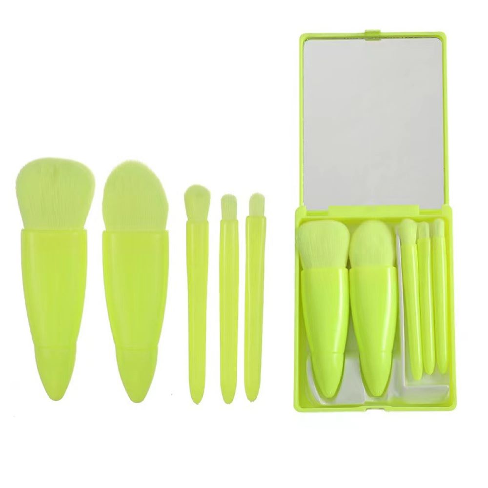 Mini 5PCS Makeup Brushes Set with Mirror